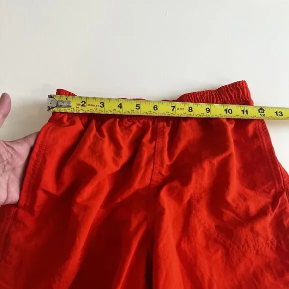 Patagonia Worn Wear Boys’ Baggies Shorts Size L Red Swim Trunks - Picture 6 of 7